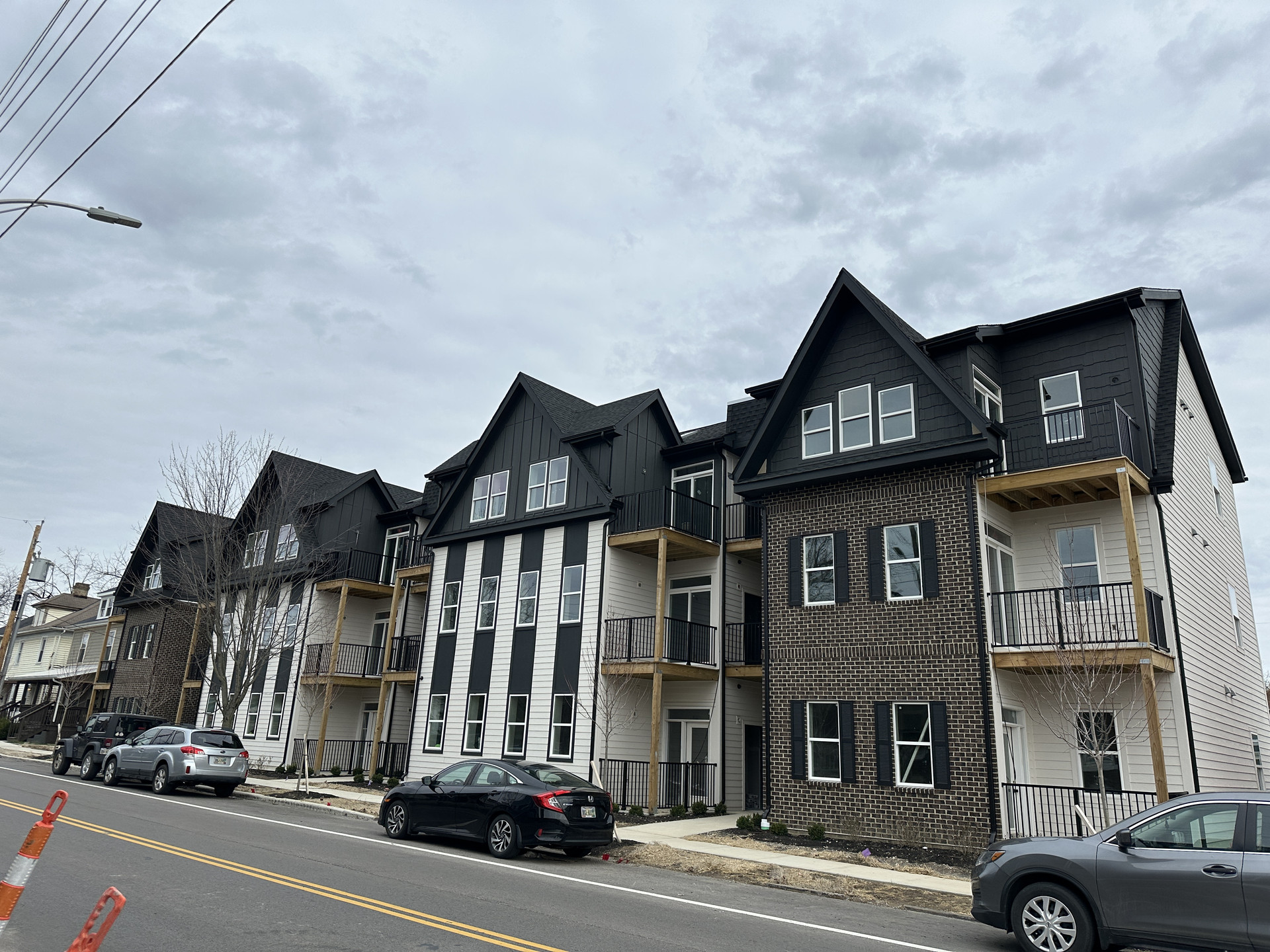 Street-level view of Dora Lofts in Woodland Park