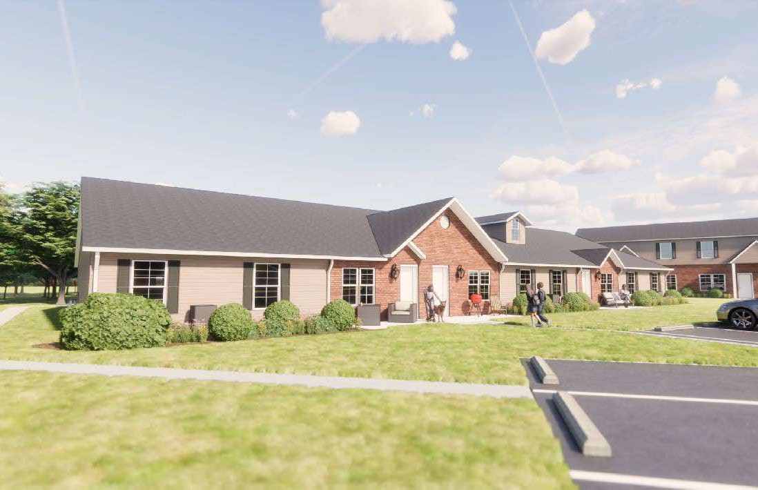 Emerald Glen building with porch and landscaping